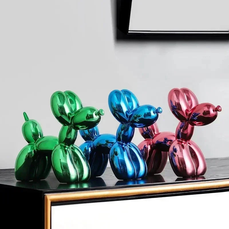 BowLift | Nordic Balloon Dog Sculpture Resin Animal Ornament Art Sculptures and Figures Craft Home Decoration Room Desktop Accessories