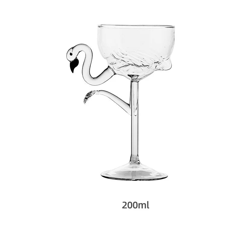 BowLift | Pink Flamingo Cocktail Clear Party Glasses