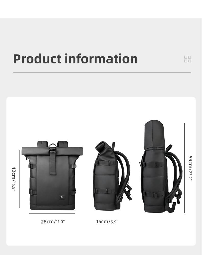 BowLift | Expandable outdoor backpack with large volume & laptop compartment
