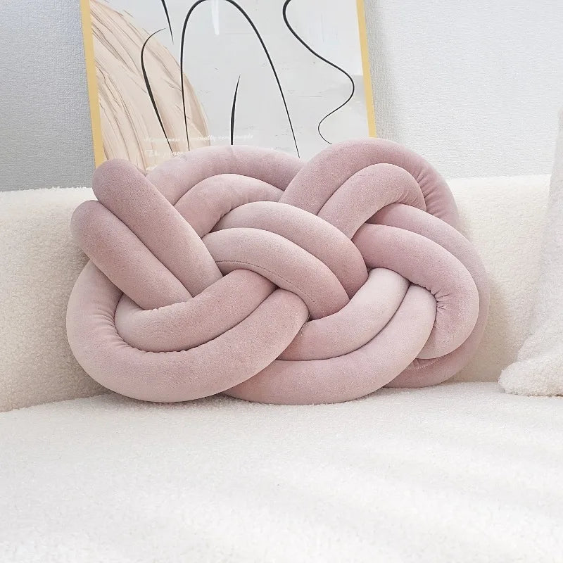 BowLift | Decorative Cushion | Knotted Geometric Design | Washable Polyester | 40×30 cm