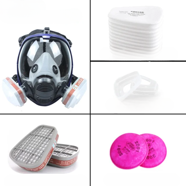 BowLift | Full Face Respirator Mask with Anti-Fog Lens and Industrial Gas Filters