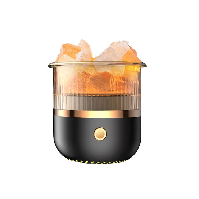 BowLift | Himalaya salt crystal lamp & essential oil diffuser, USB ultrasonic humidifier for home & office