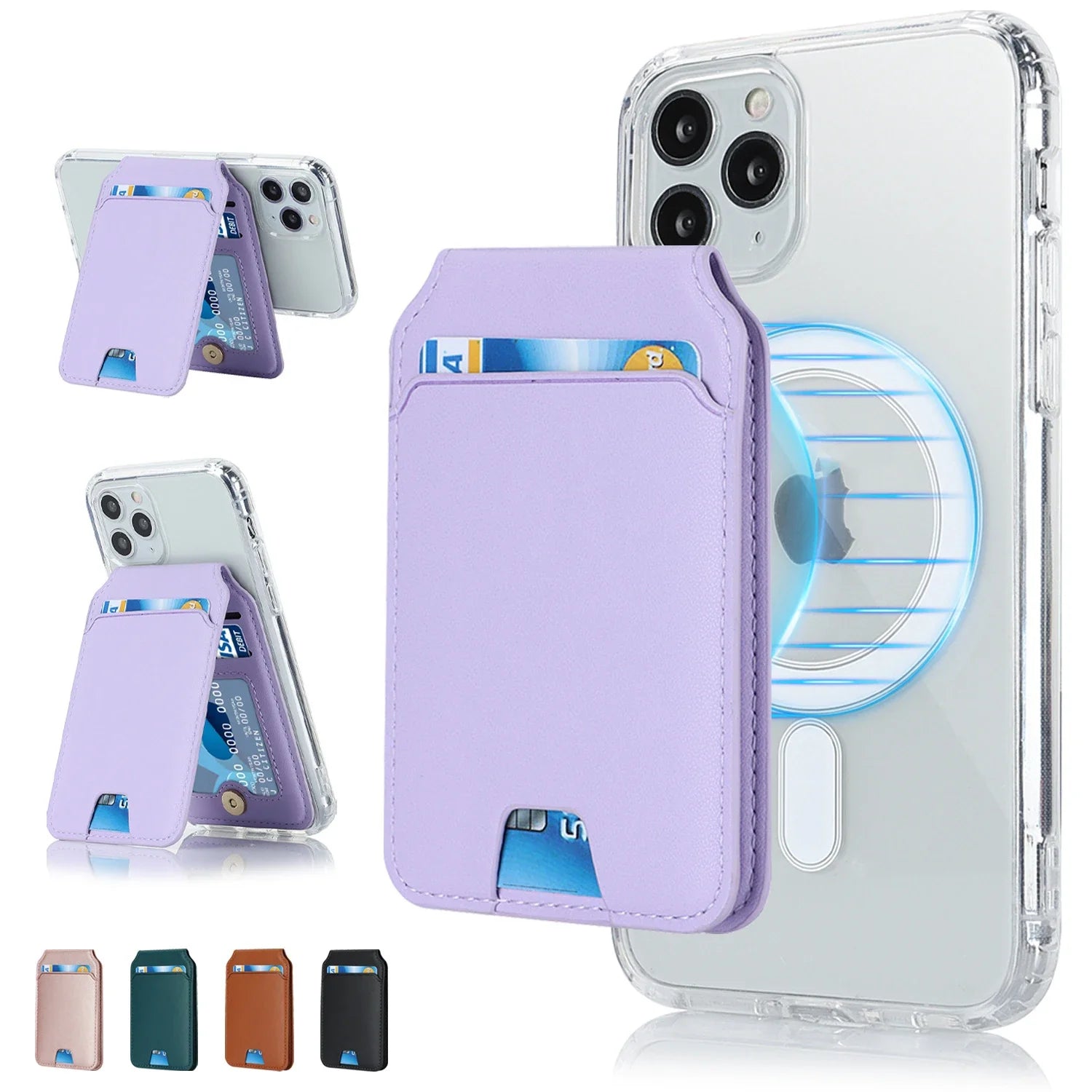 BowLift | Foldable Magnetic Leather Kickstand Wallet