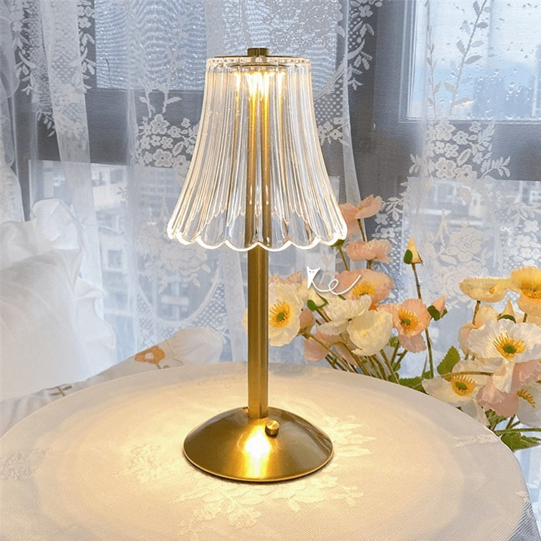 BowLift | – Gold crystal table lamp
