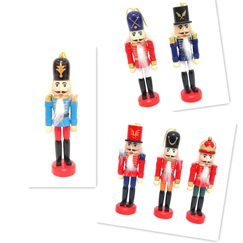 BowLift | HoutPracht | Set of 6 Mini Nutcracker Ornaments