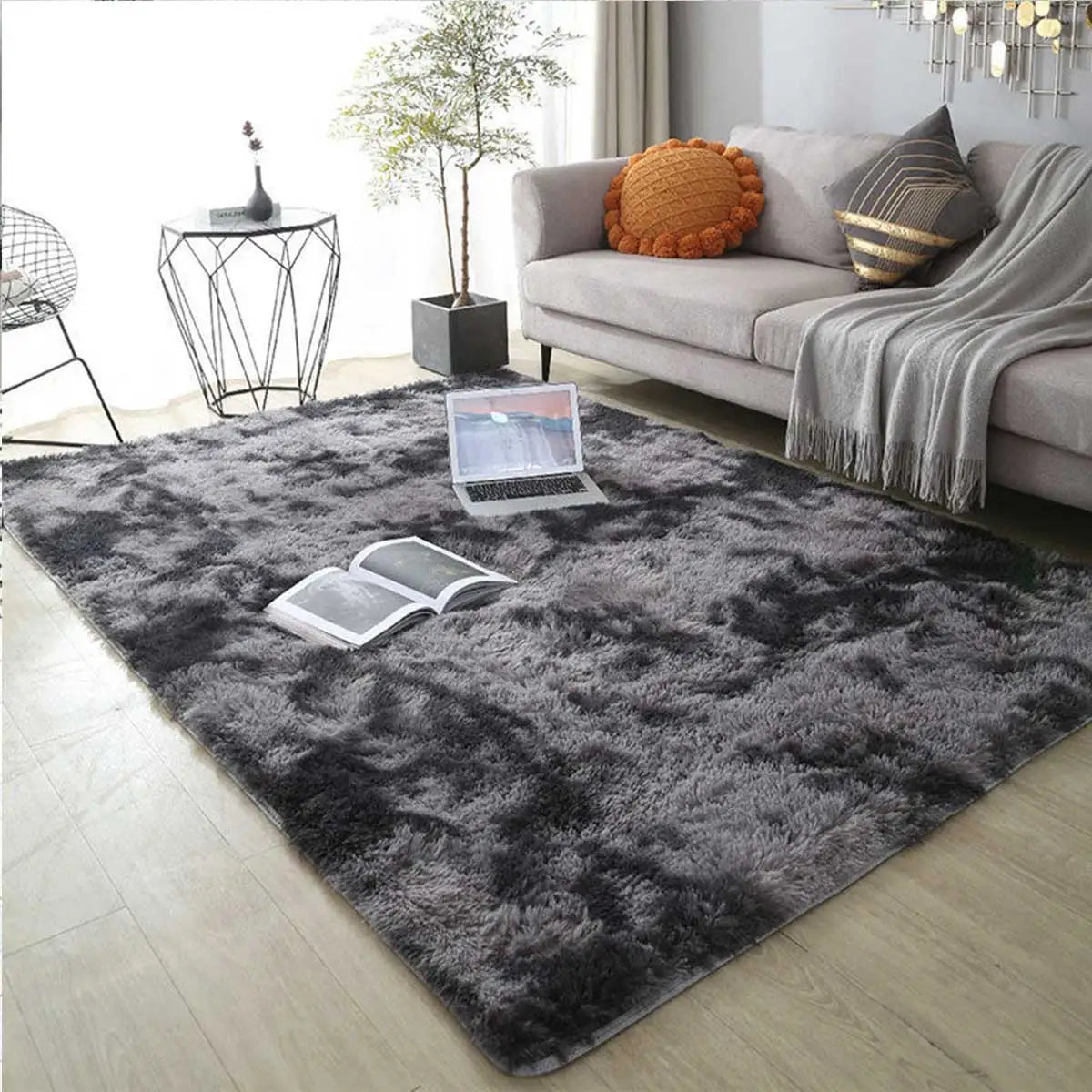 BowLift | Fluffy Ultra Soft Non-Slip Rug with Memory Foam Cushion