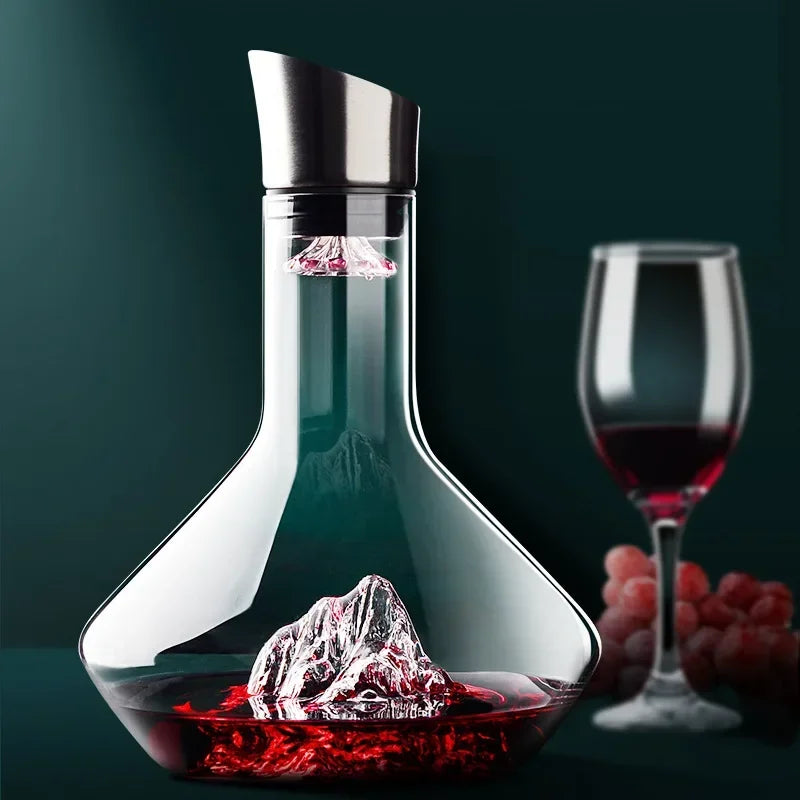 BowLift | 1500ml Iceberg Decanter Creative lead-free crystal material luxury high-quality home red wine wine distributor decanter wine jug