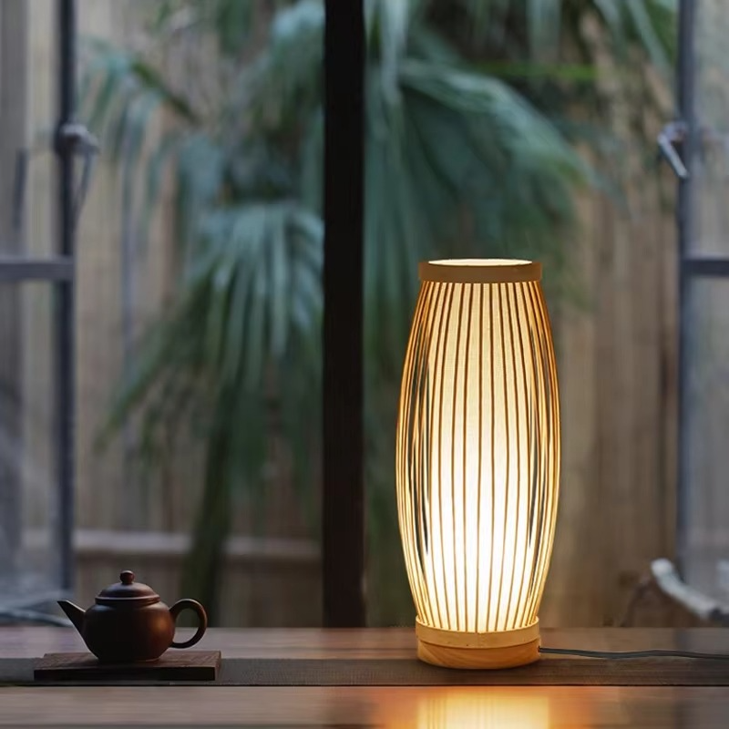 BowLift | Zen-Inspired Bamboo Table Lamp for Bedroom and Living Room