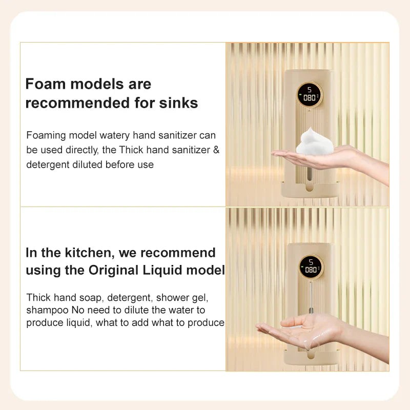 BowLift | LED Display Motion Sensor Automatic Soap Foam Dispenser