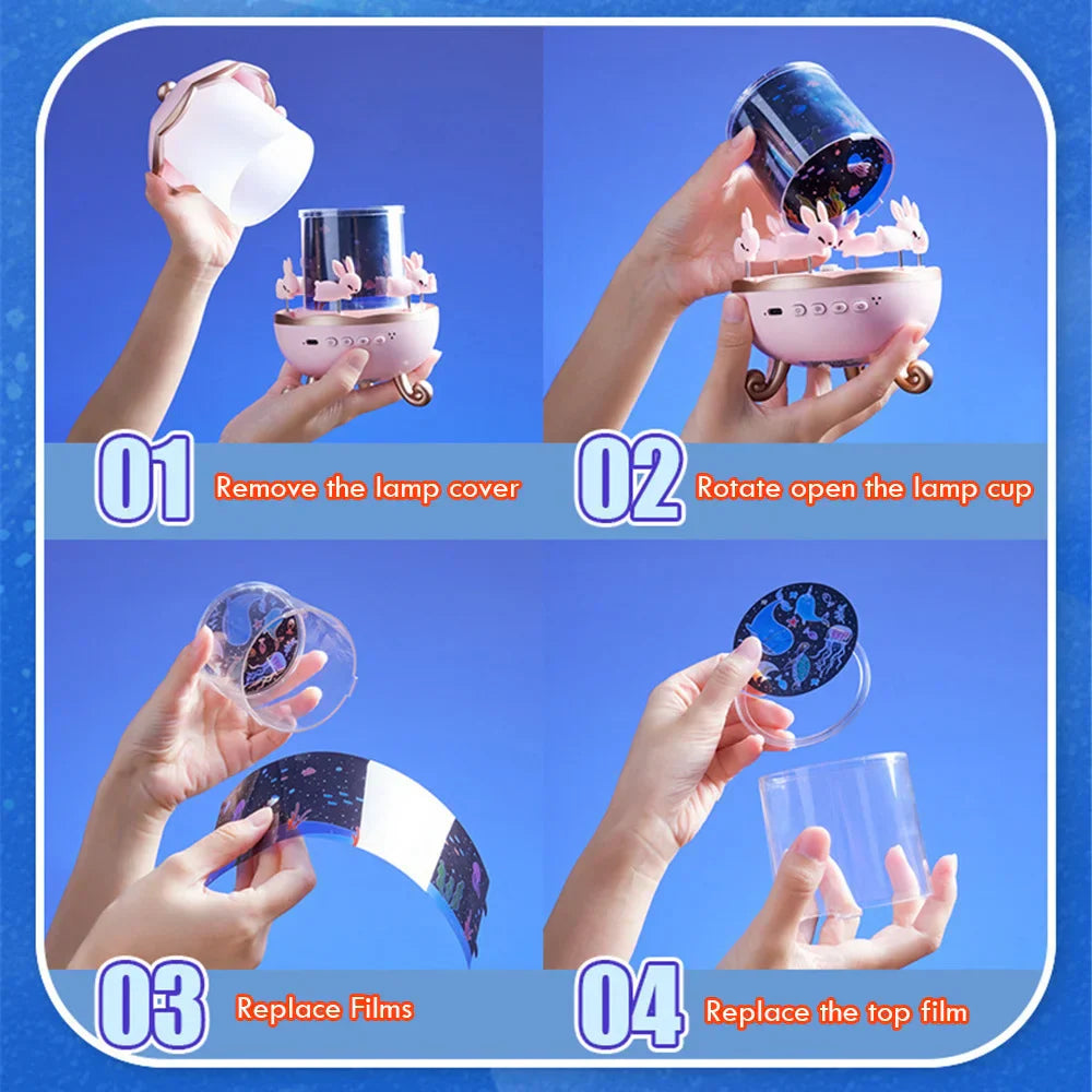 BowLift | Magical Bunny LED Night Light Projector