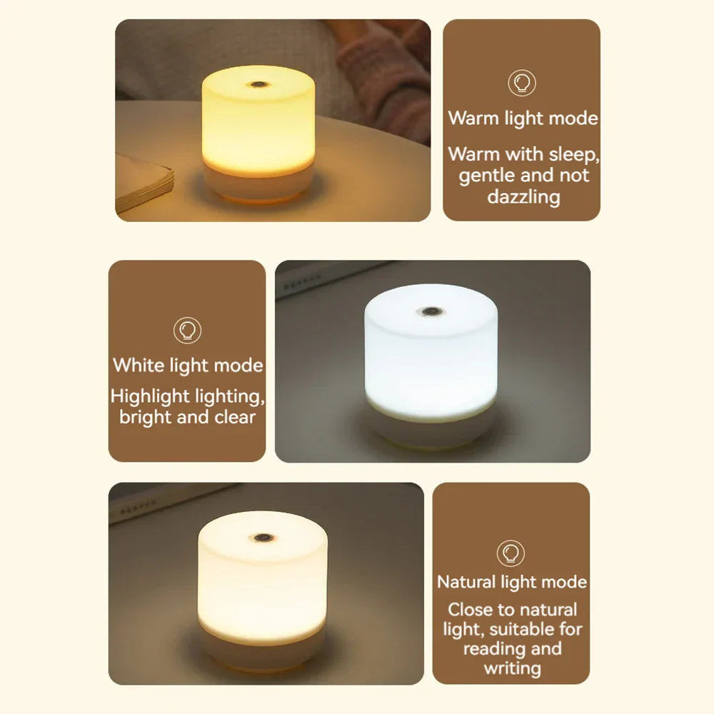 BowLift | Creative USB Nightstand Lamp - Touch-Dimming LED Night Light for Bedroom & Student Dormitory