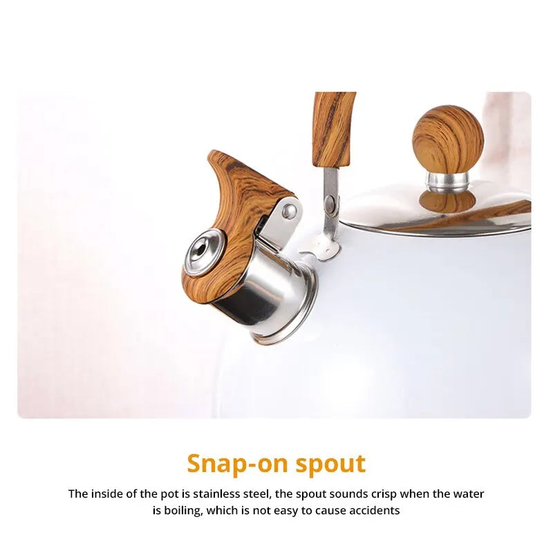 BowLift | 1 piece 2.5/3 l liter kettle made of stainless steel, thickened kettle, gas induction stove, universal kettle, kettle