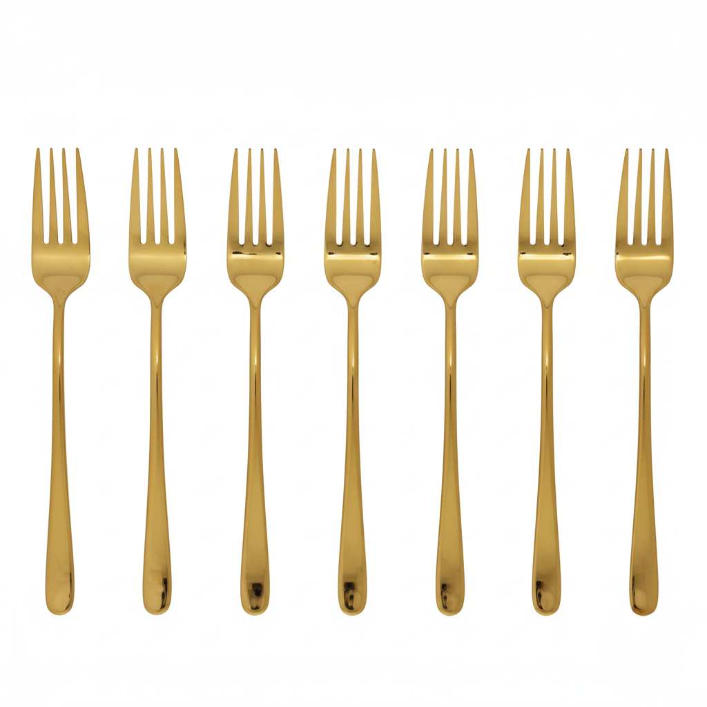 BowLift | Luxury table fork with durable plating shine