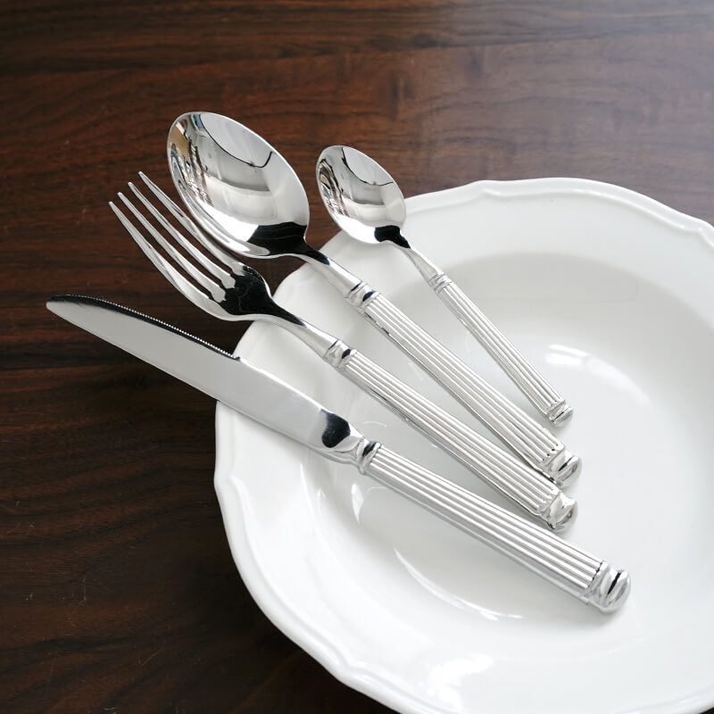 BowLift | Simple Striped Cutlery 4 Piece Set