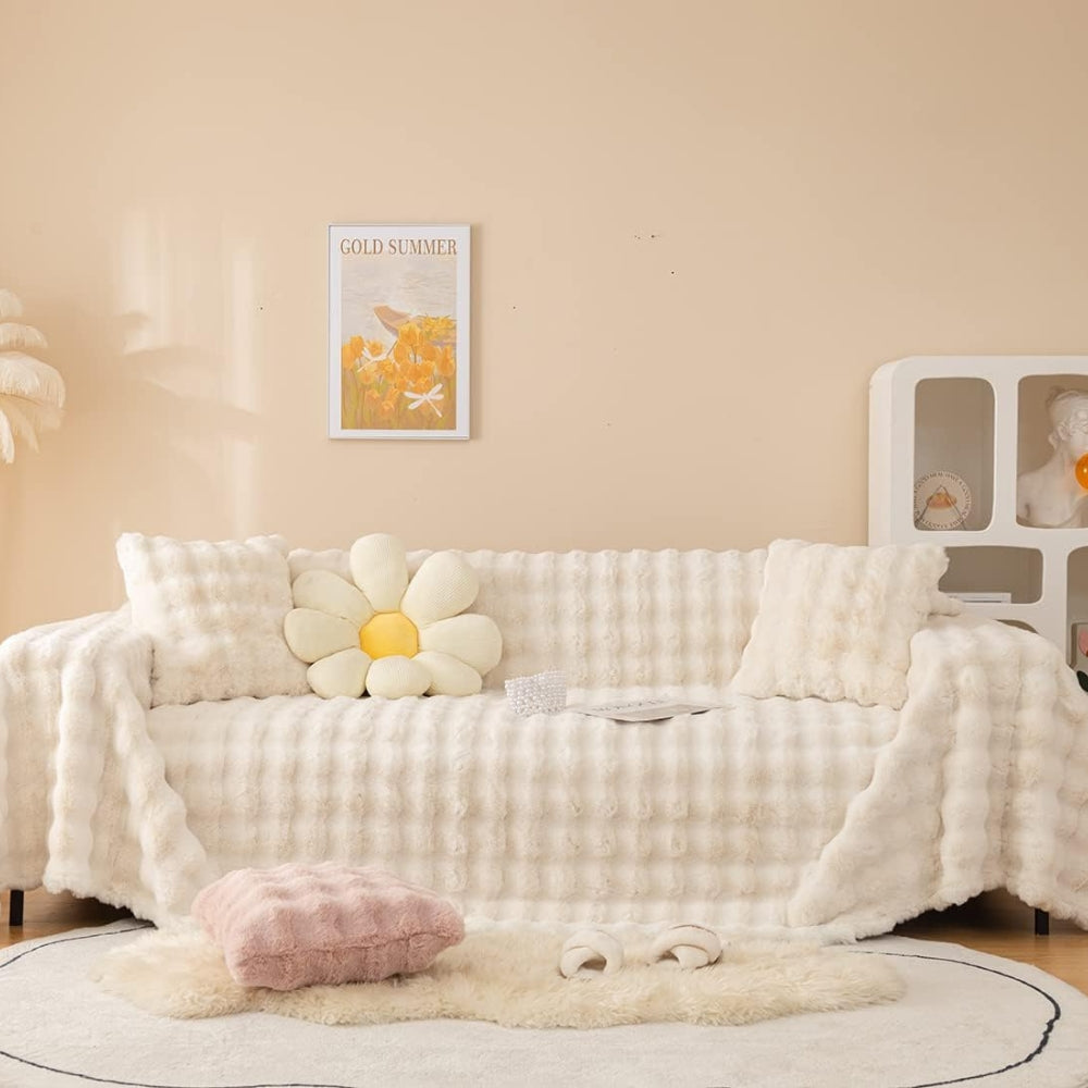 BowLift | Rabbit Faux Fur Blanket Soft Sofa Cover