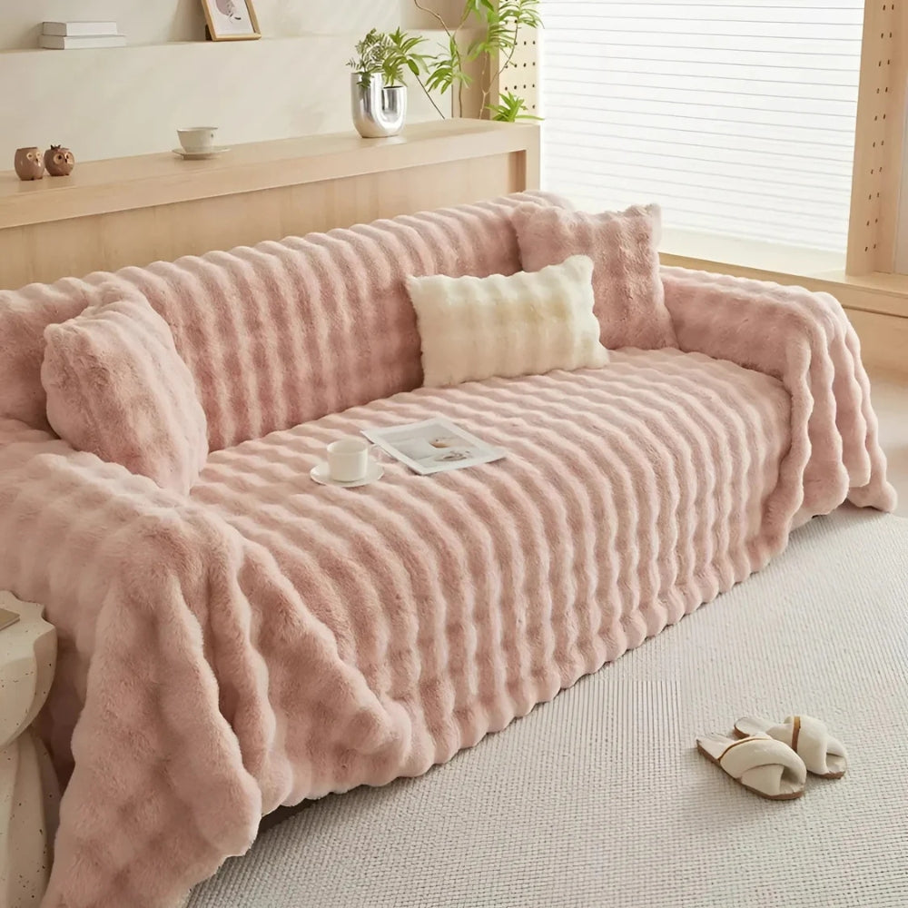BowLift | Rabbit Faux Fur Blanket Soft Sofa Cover