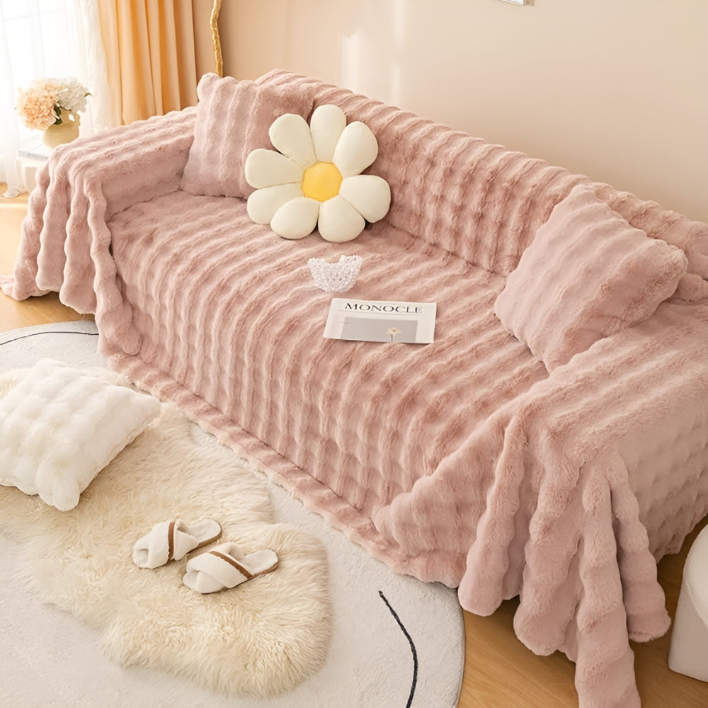 BowLift | Rabbit Faux Fur Blanket Soft Sofa Cover