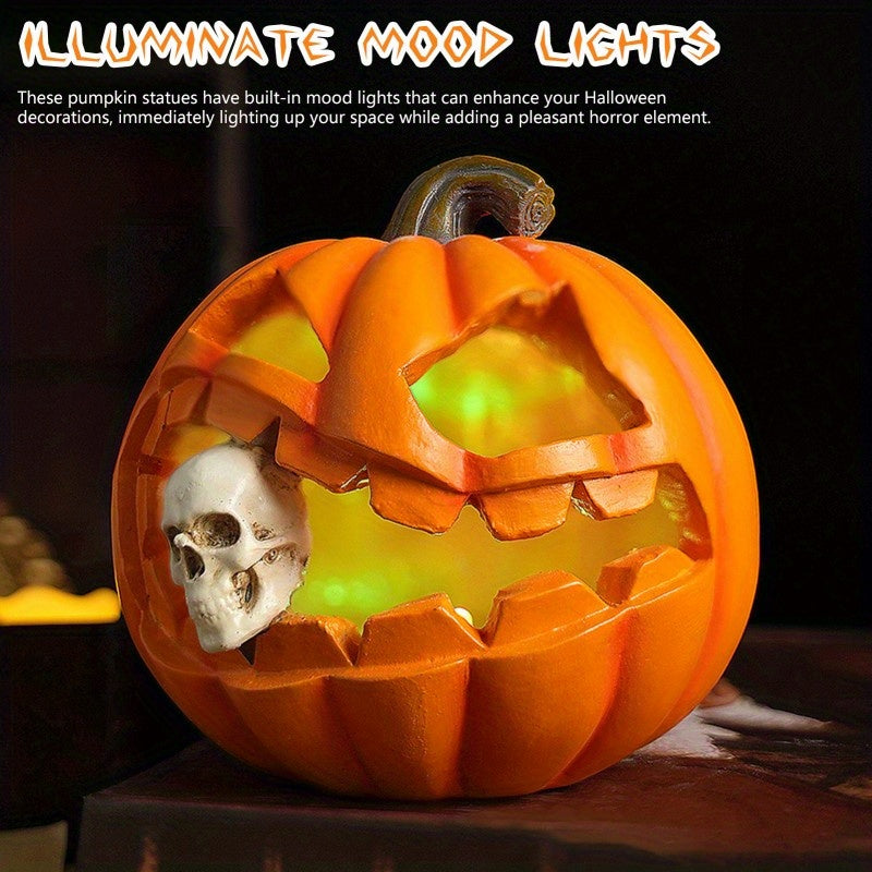 BowLift | Haunting Jack O’Lantern – Realistic Skull Halloween Prop Decoration