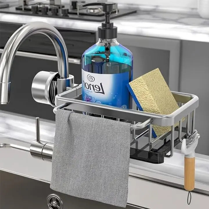 BowLift | Faucet sink organizer – stainless steel, compact and practical