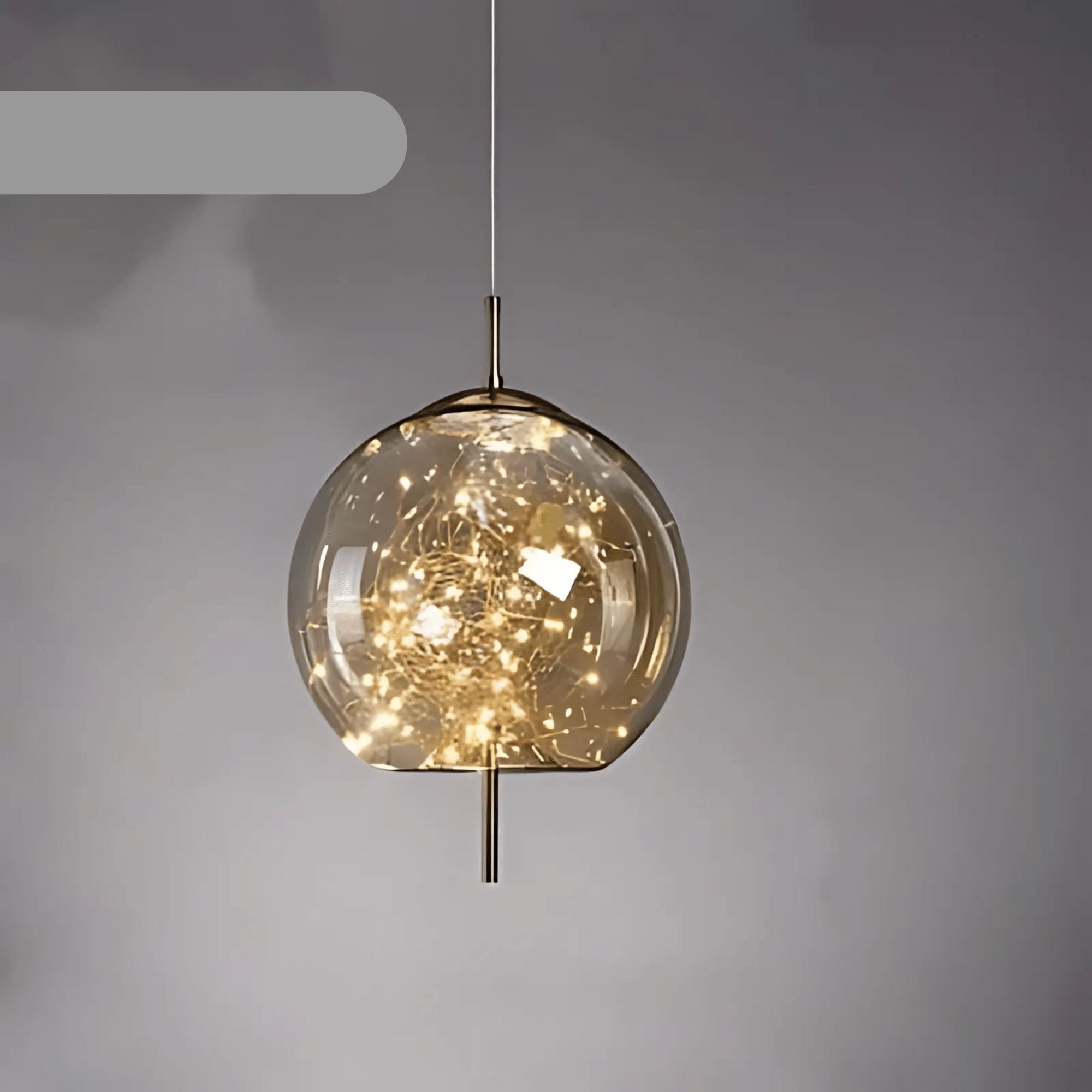 BowLift | Elegant Hanging Lamp with Glass Shade and Fairy Motif