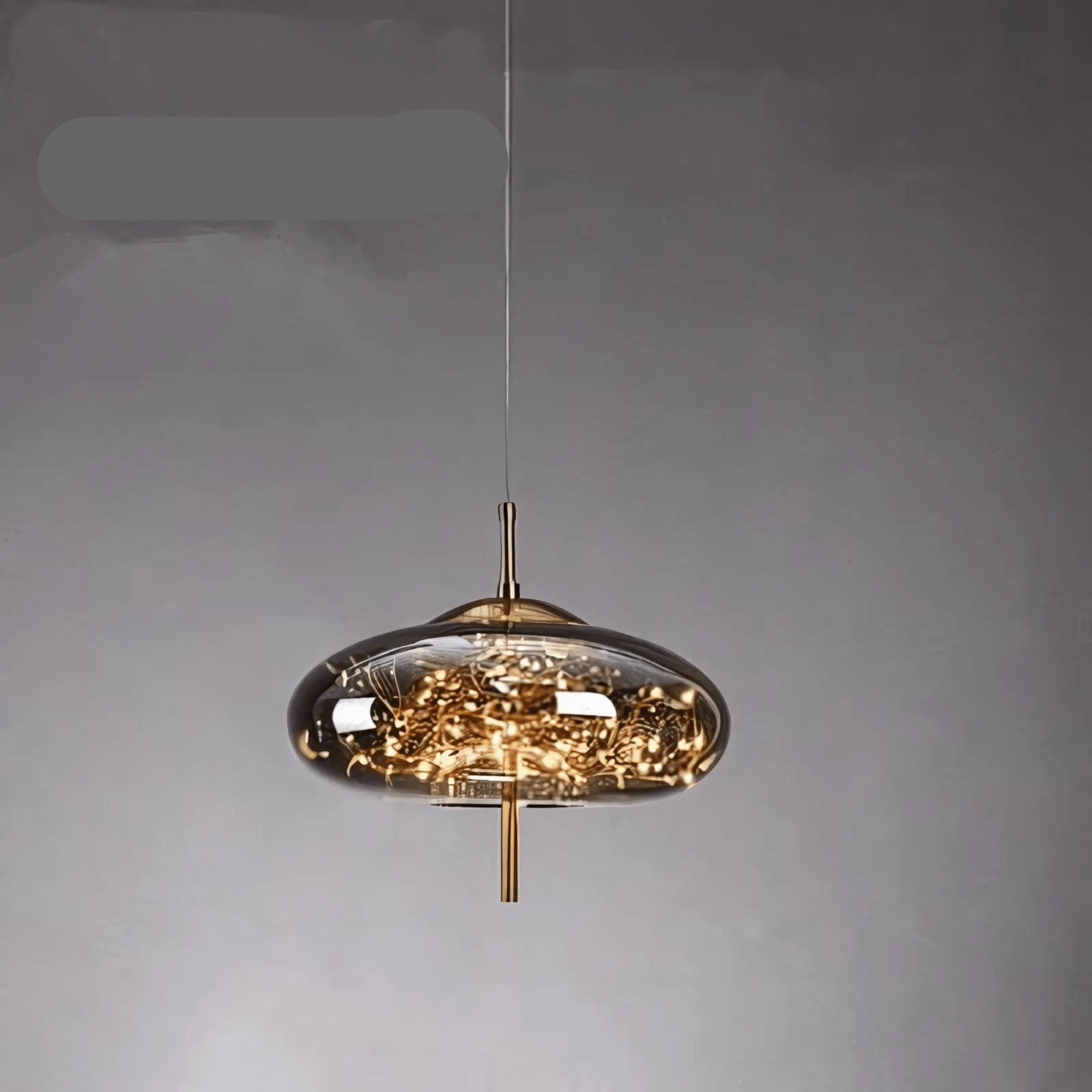 BowLift | Elegant Hanging Lamp with Glass Shade and Fairy Motif