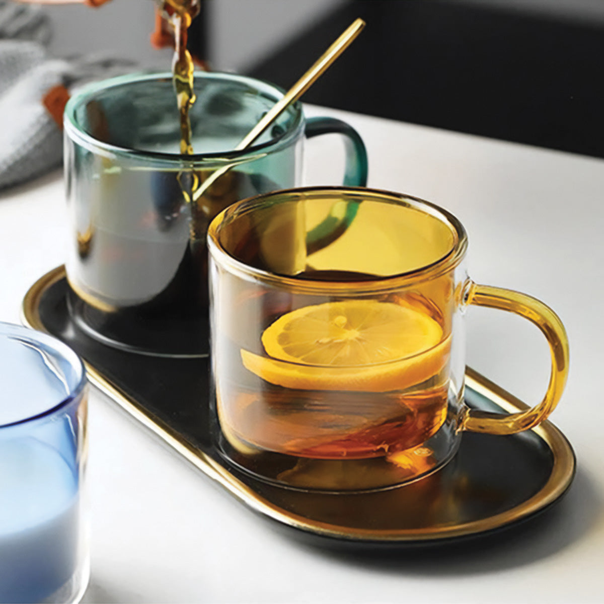 BowLift | DoublyMug | Tinted glass mug for hot beverages