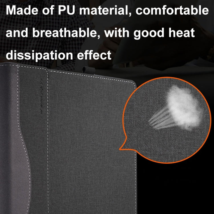 BowLift | For Samsung Galaxy Book 3 Pro 360 16 Inch Leather Laptop Anti-Fall Protective Case (Black)