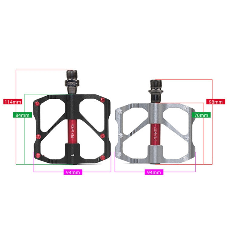 BowLift | 1 Pair PROMEND Mountain Bike Racing Bicycle Aluminum Pedals (PD-R87 Black)