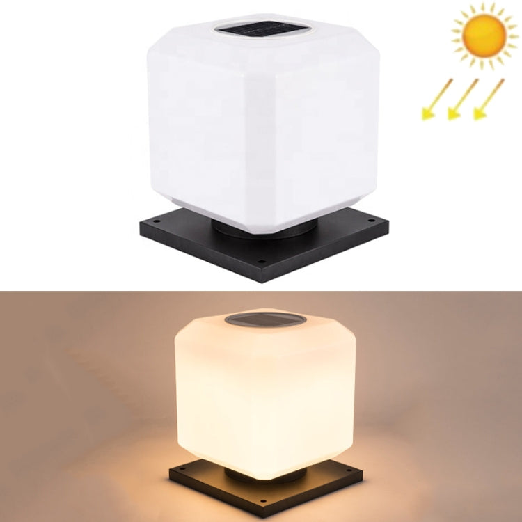 BowLift | 003 Solar Square Outdoor Post Light LED Waterproof Wall Lights, Size: 30cm (Warm Light)