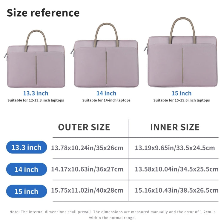 BowLift | 14 -14.6 Inch Oxford Fabric Laptop Bag for Men and Women Briefcase with PU Handle (Gray Green)