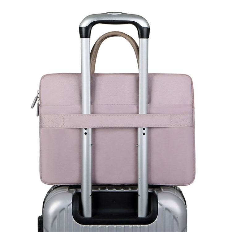 BowLift | 14 -14.6 Inch Oxford Fabric Laptop Bag for Men and Women Briefcase with PU Handle (Gray Green)