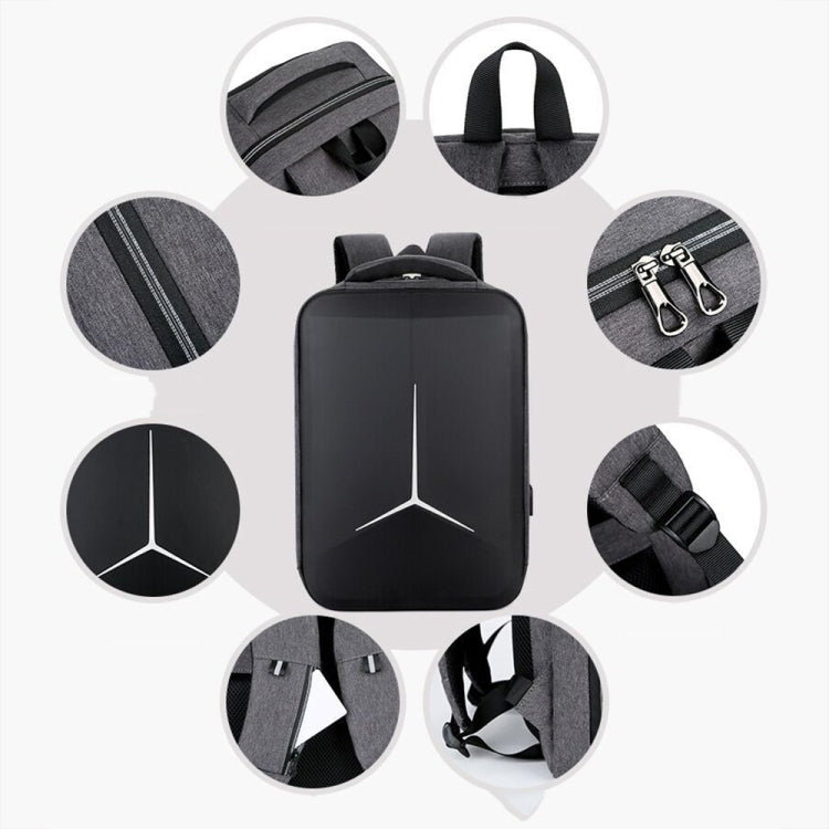 BowLift | 15 Inch Multifunctional Waterproof Business Sports Laptop Backpack with USB Port (Black)