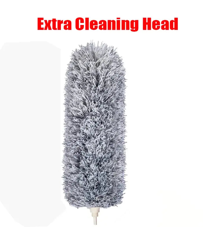 BowLift | Telescopic dust duster with extra long microfiber head (Free 3 replacement cleaning heads)