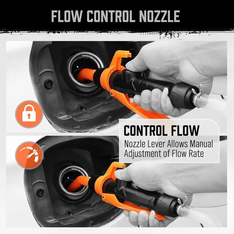 BowLift | Portable Battery Transfer Pump – With long suction hose and adjustable flow regulator