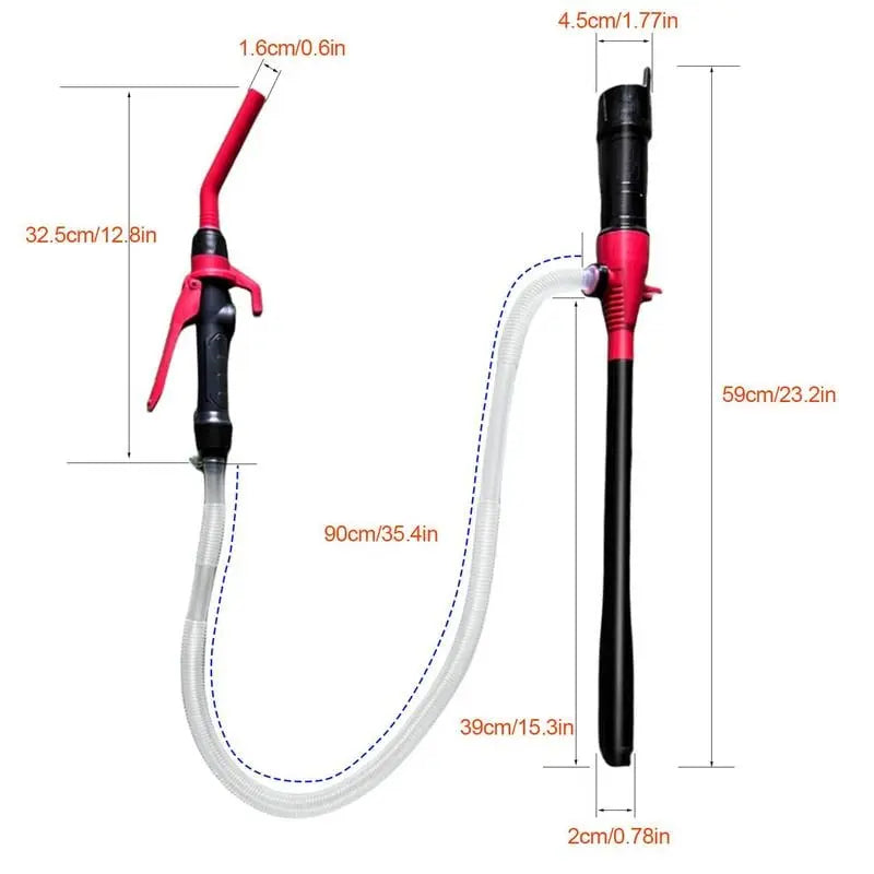 BowLift | Portable Battery Transfer Pump – With long suction hose and adjustable flow regulator