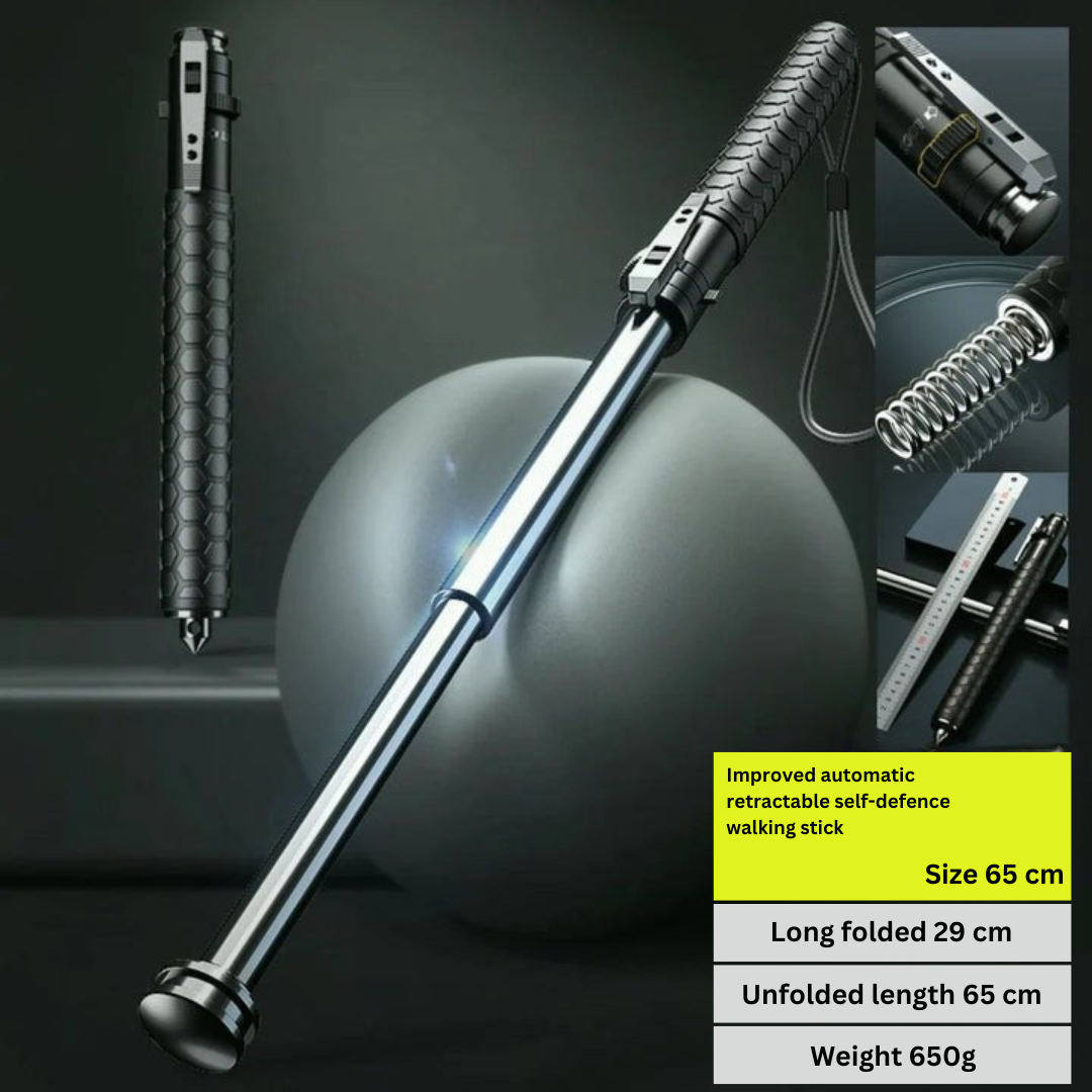 BowLift | Telescopic Self-Defense Walking Stick | One-Click, Durable Safety Aid
