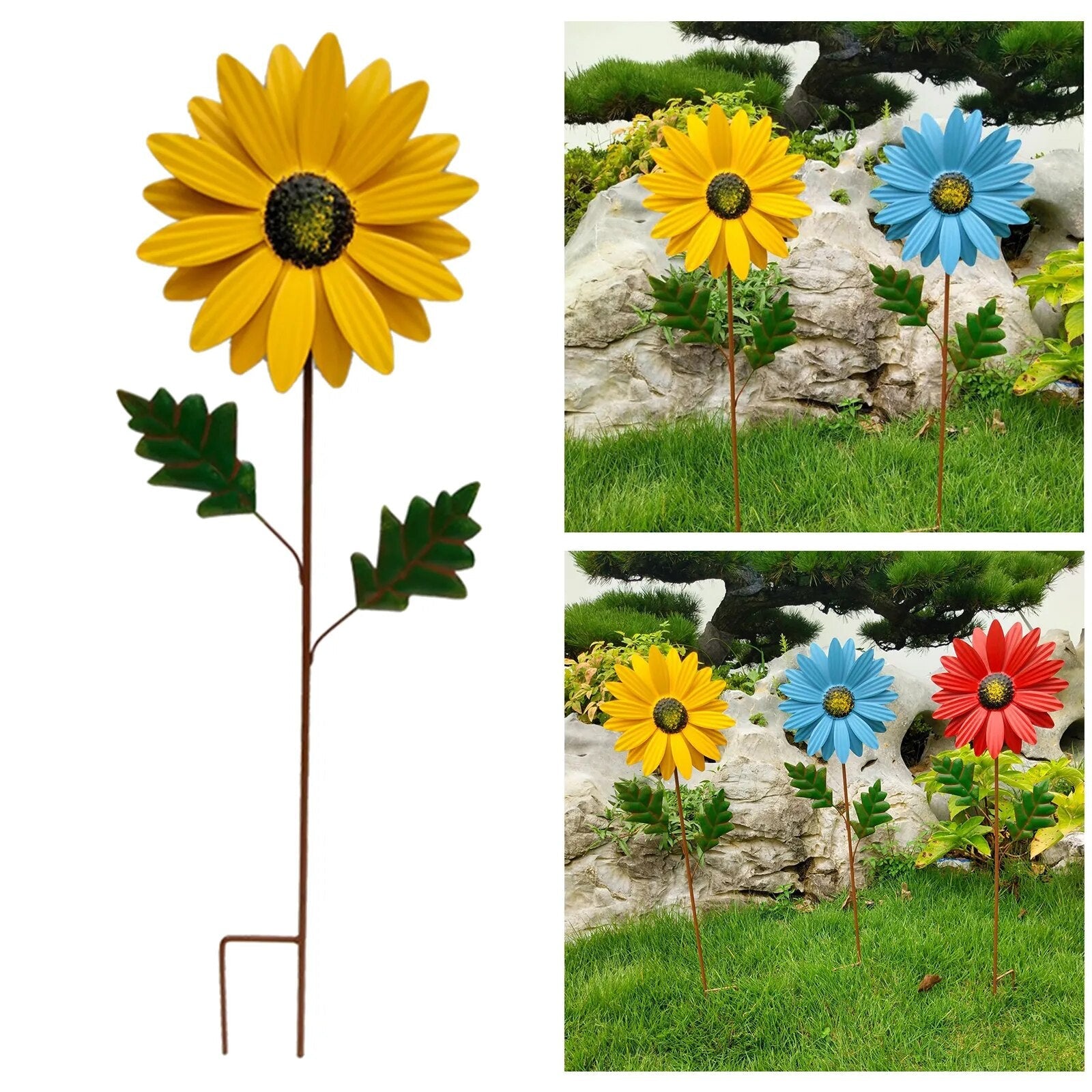 BowLift | Whimsical Wind: Colorful Metal Windmill Decoration