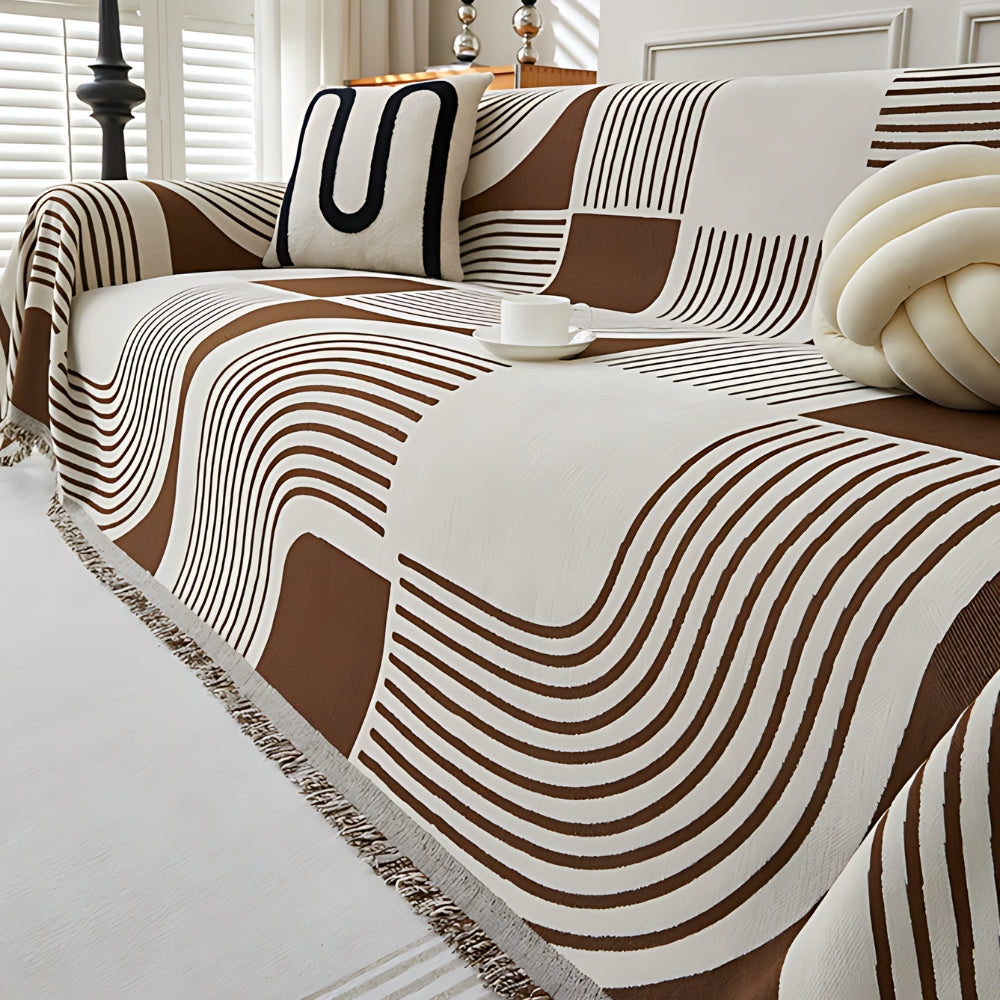 BowLift | Wavy Stripe Boho Sofa Cover