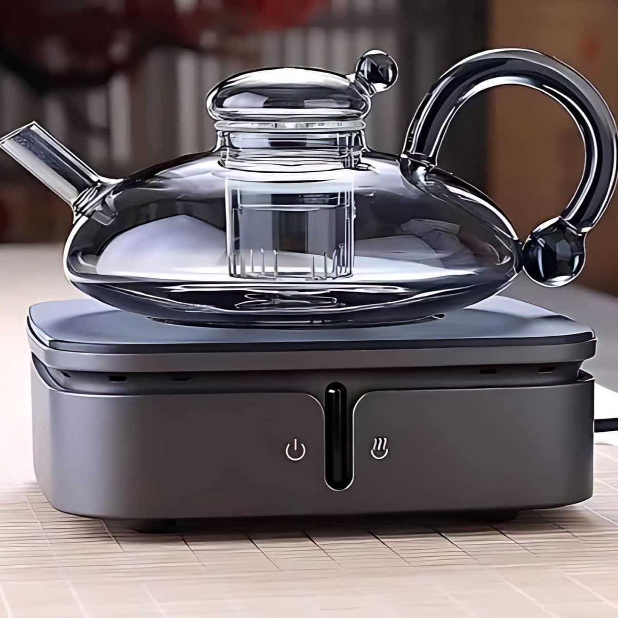 BowLift | Glass Teapot Set with Built-In Filter and Cups