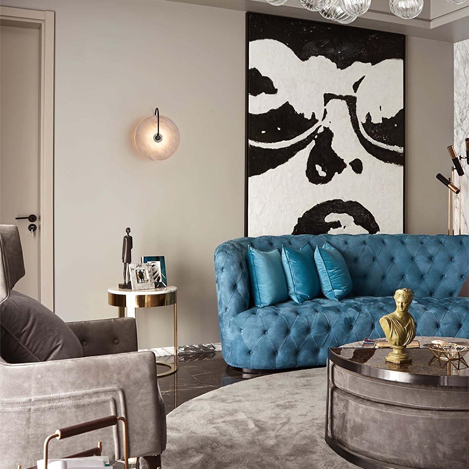 BowLift | White Alabaster Wall Lamp