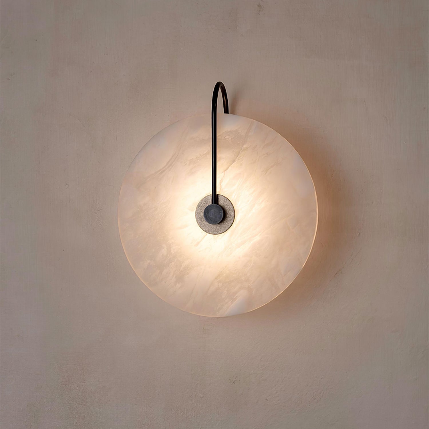 BowLift | White Alabaster Wall Lamp
