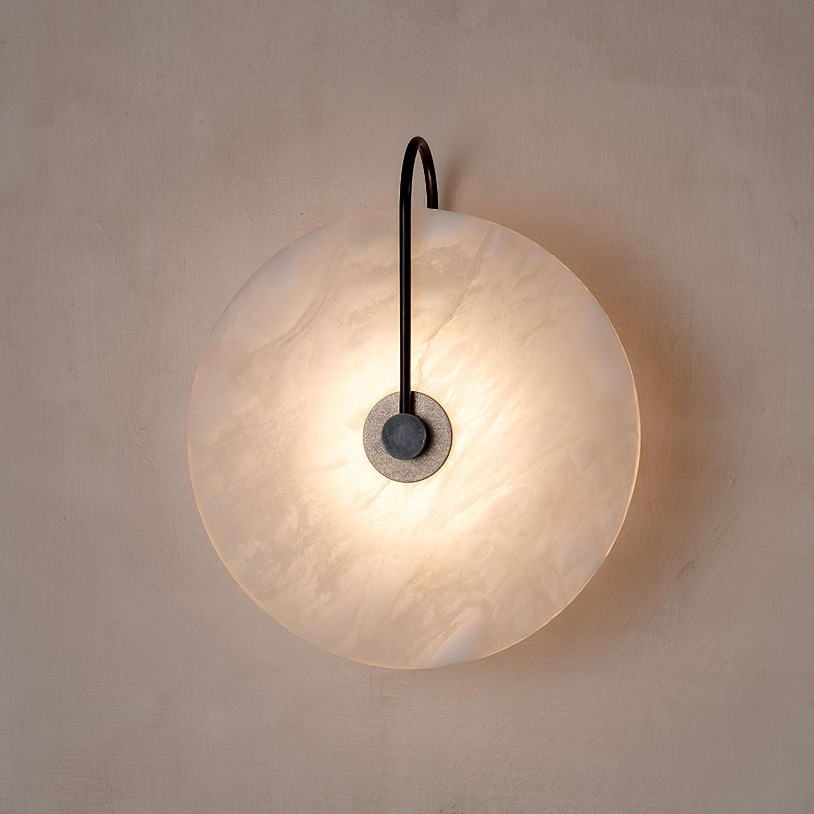 BowLift | White Alabaster Wall Lamp