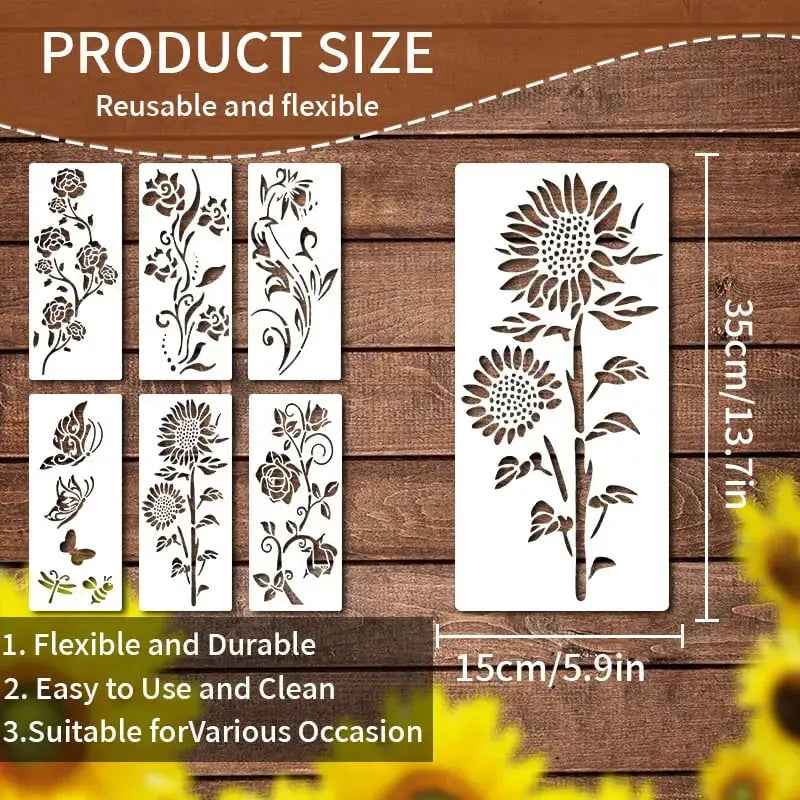 BowLift | Flower Stencil Set – Reusable for Wood, Walls & Fences