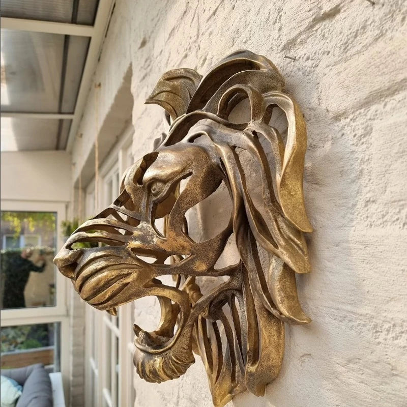 BowLift | RegalRoar Lion - Lion Head Wall Sculpture