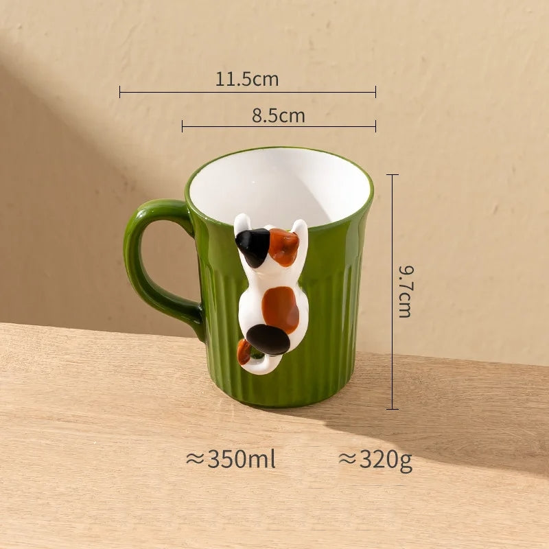 BowLift | Cute Climbing Cat Ceramic Mug