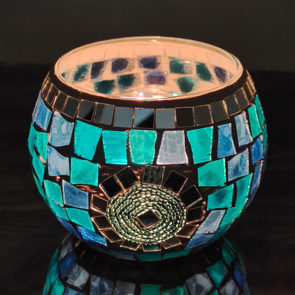 BowLift | European Retro Glass Mosaic Tealight Holder