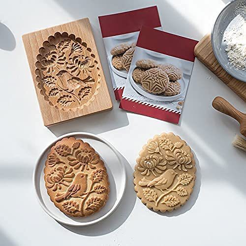 BowLift | Wooden Cookie Mold Set | Engraved Pastry Stamps | Gingerbread & Biscuit Press