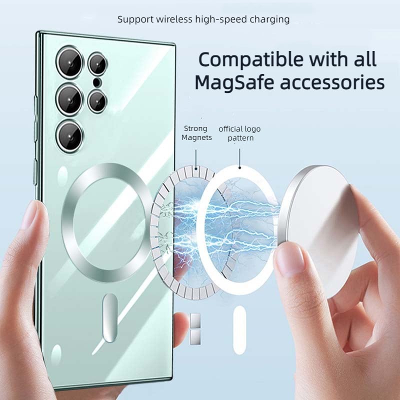 BowLift | Transparent Luxury Coating Magnetic Cover for Samsung