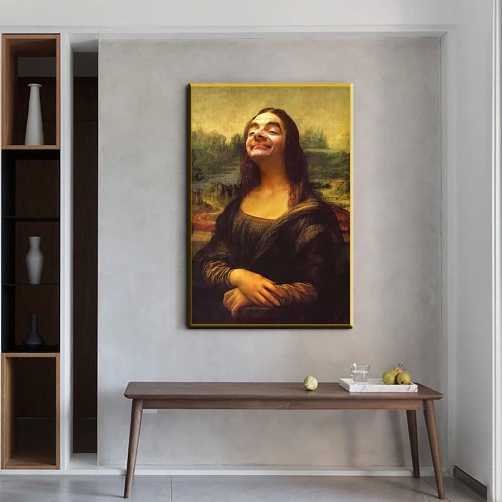 BowLift | Aesthetic Funny Mona Lisa Canvas Poster