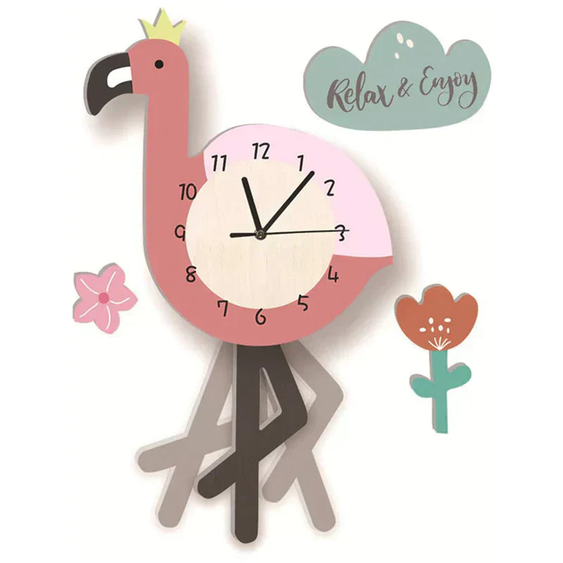 BowLift | Wall Clock - ZooTime - Cute Animal Design - Perfect for Children's Room